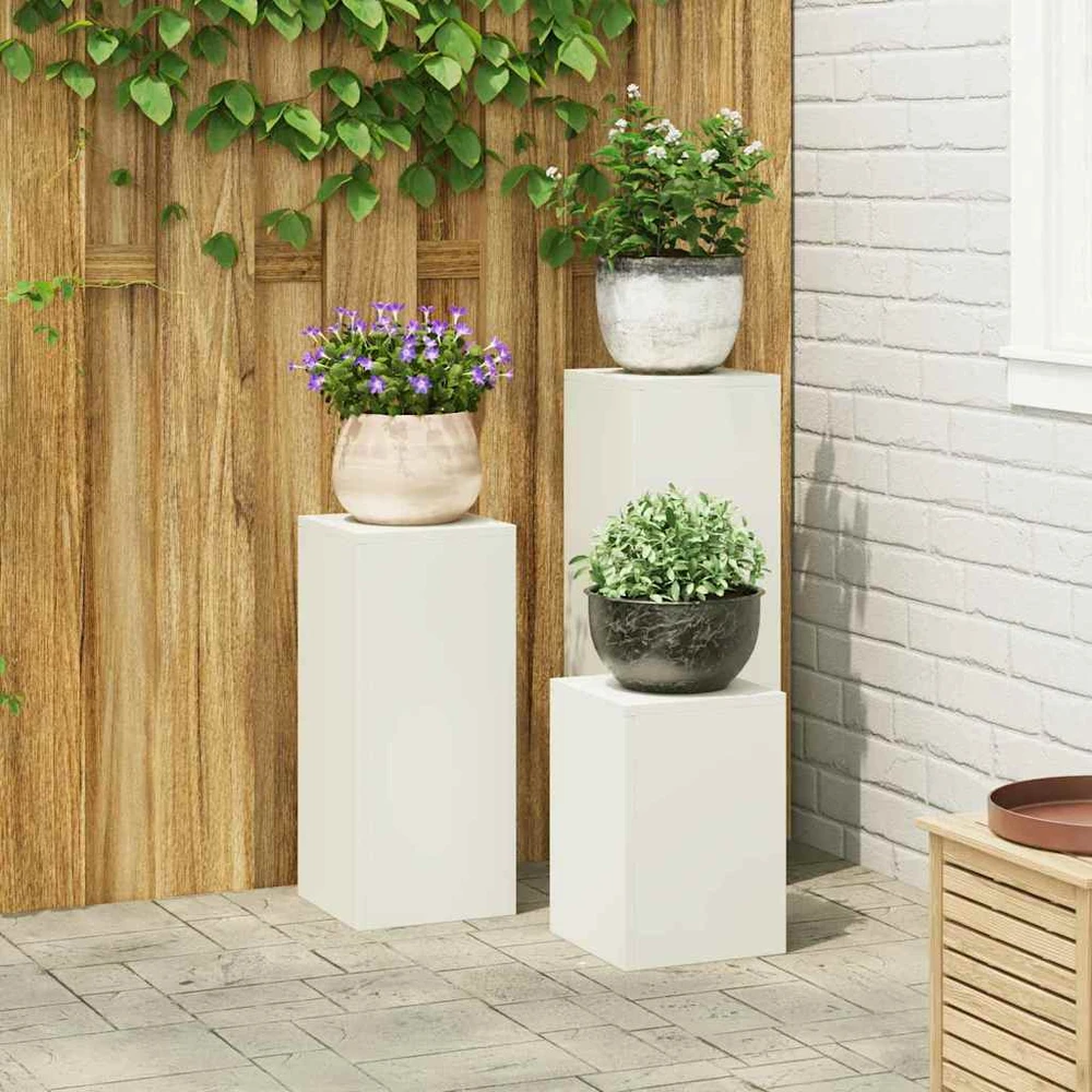 Augalų stovas 3 pcs Balta Plienas