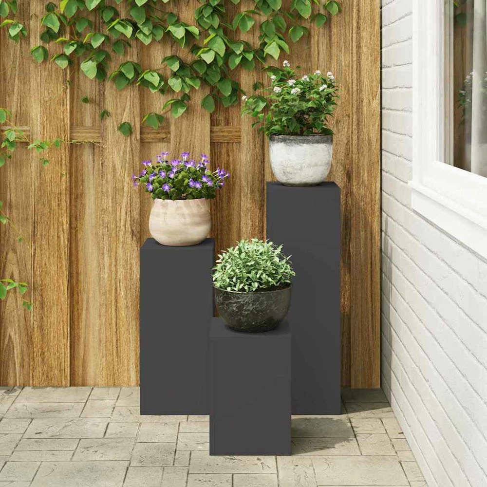 Augalų stovas 3 pcs Juoda Plienas