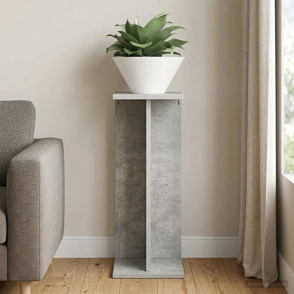 Augalų stovas Betono pilka 25 x 25,5 x 60,5 cm Apdirbta mediena