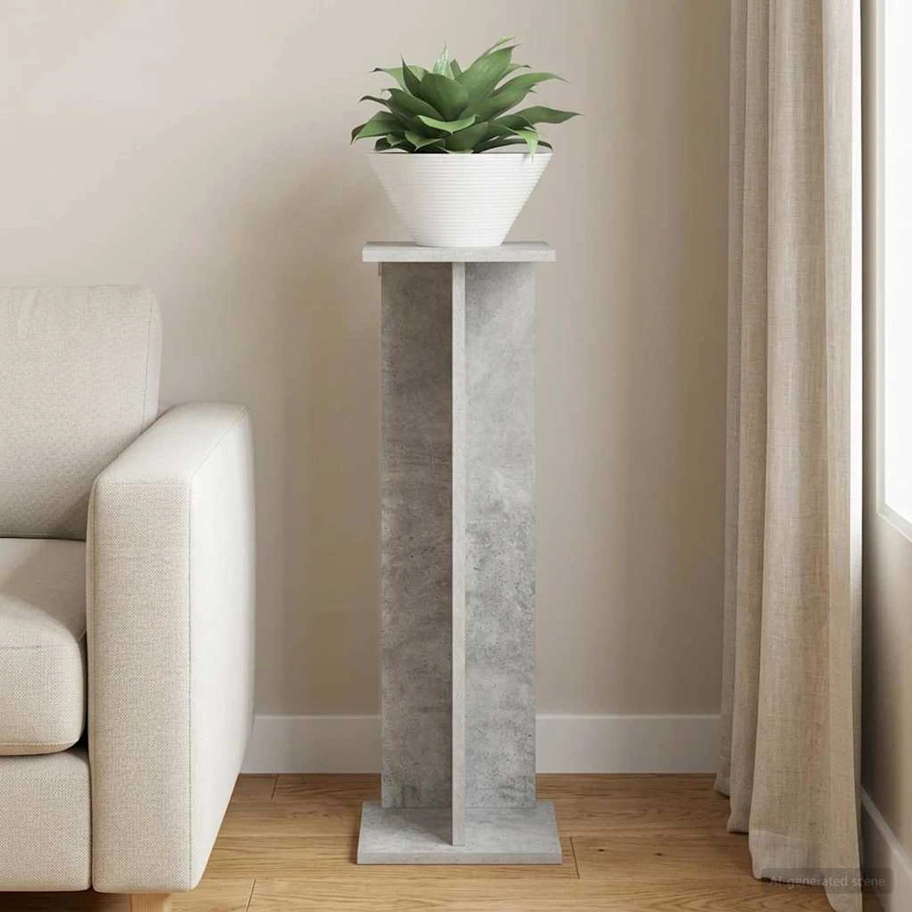 Augalų stovas Betono pilka 25 x 25,5 x 80,5 cm Apdirbta mediena
