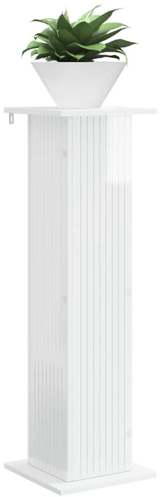 Augalų stovas Itin blizgi balta 30,5 x 30 x 100,5 cm