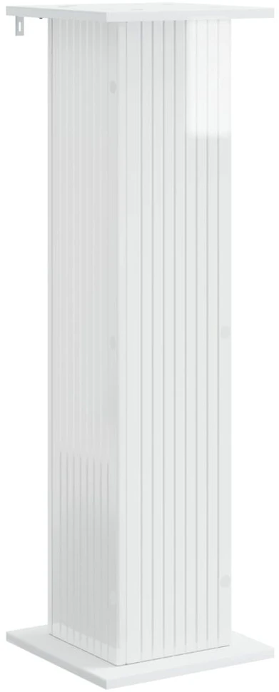 Augalų stovas Itin blizgi balta 30,5 x 30 x 100,5 cm