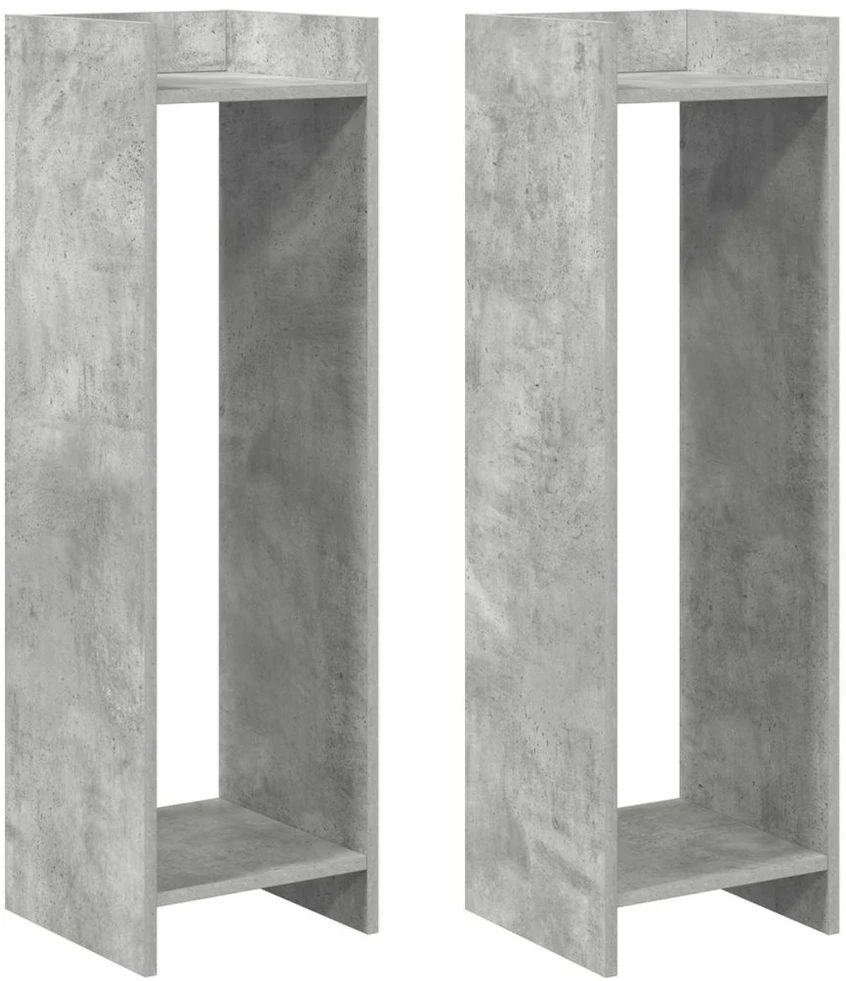 Augalų stovas 2 vnt. Betono pilka 30 x 30 x 100 cm