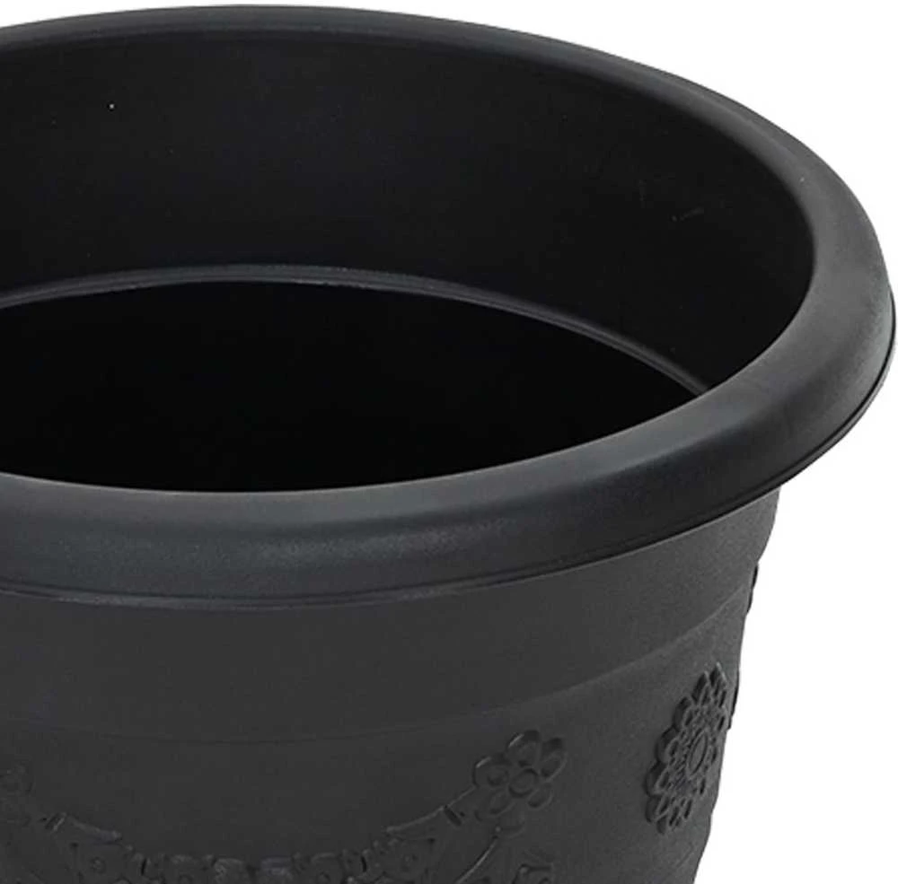 Augalų vazonai 24 pcs Juoda Ø 26 x 21.5 cm Plastmasė