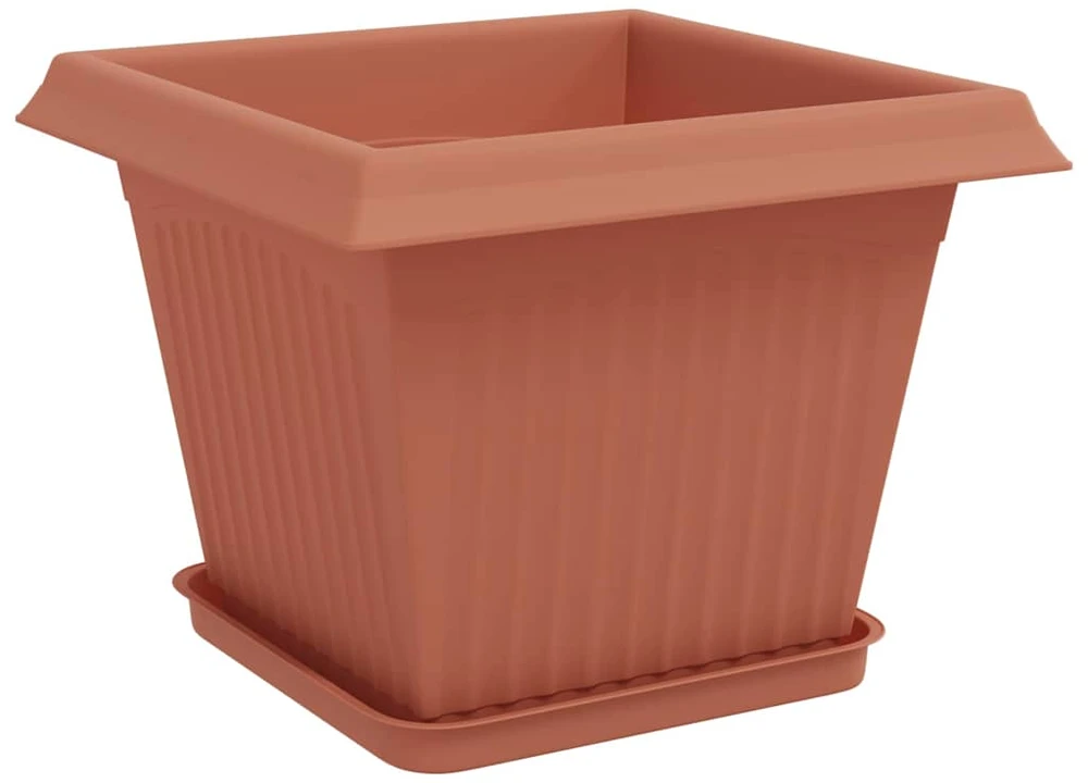 Augalų vazonai 24 vnt. Raudona plyta Plastmasė