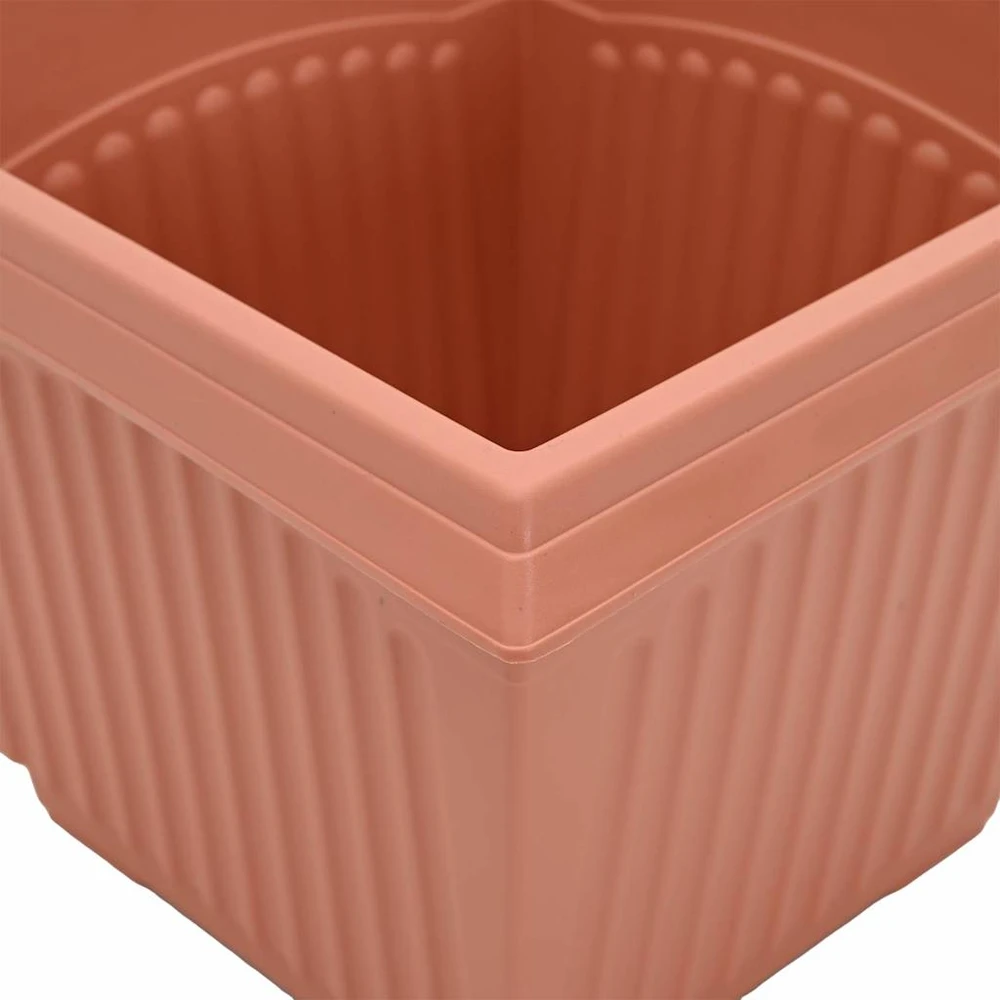 Augalų vazonai 24 vnt. Raudona plyta Plastmasė