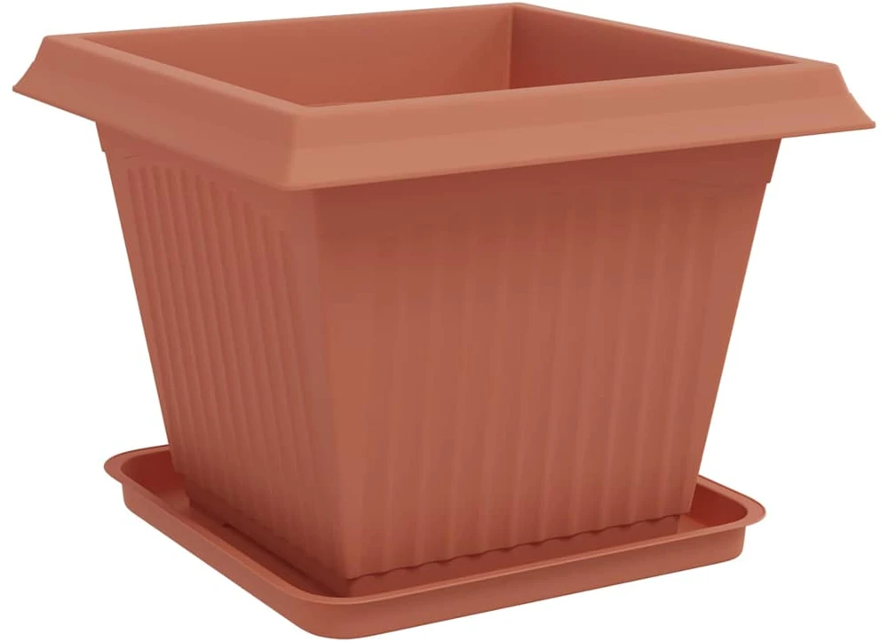 Augalų vazonai 24 vnt. Raudona plyta Plastmasė