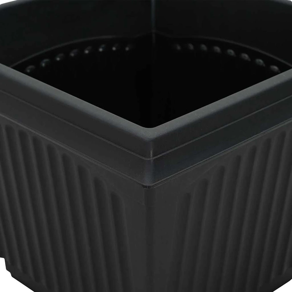 Augalų vazonai 6 vnt. Juoda Plastmasė
