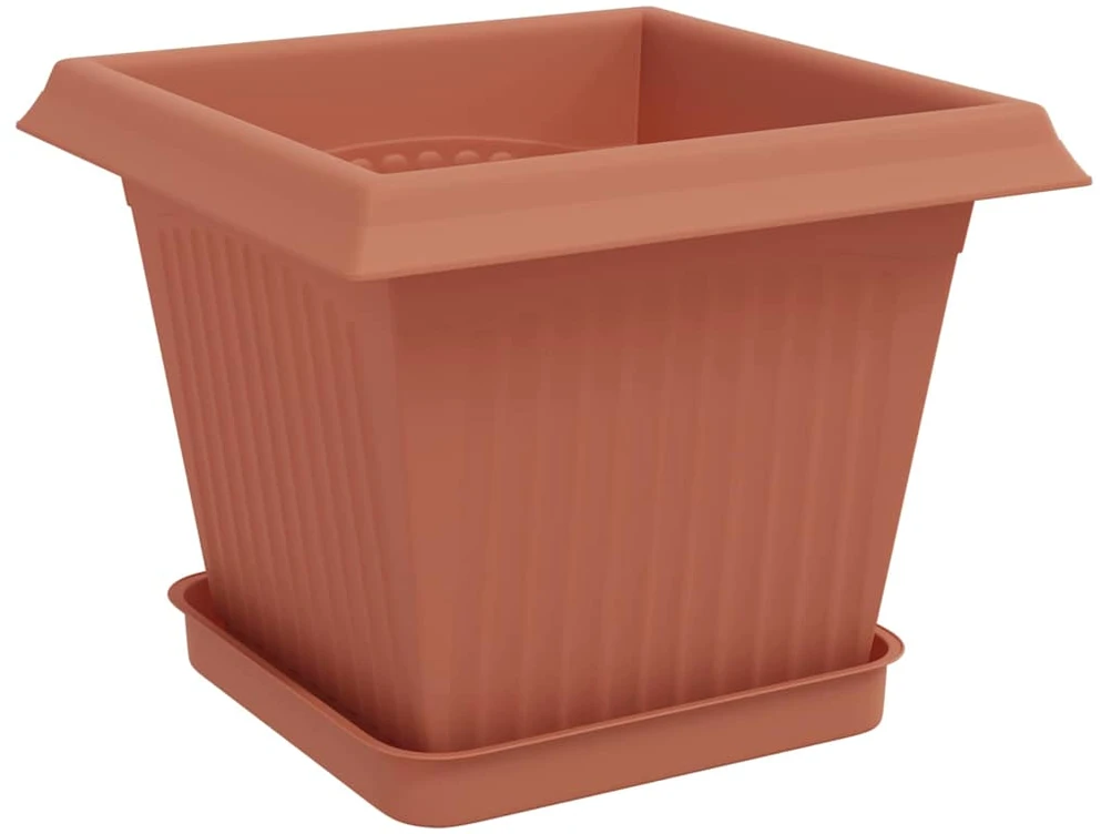 Augalų vazonai 6 vnt. Raudona plyta Plastmasė