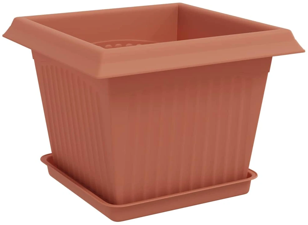 Augalų vazonai 6 vnt. Raudona plyta Plastmasė