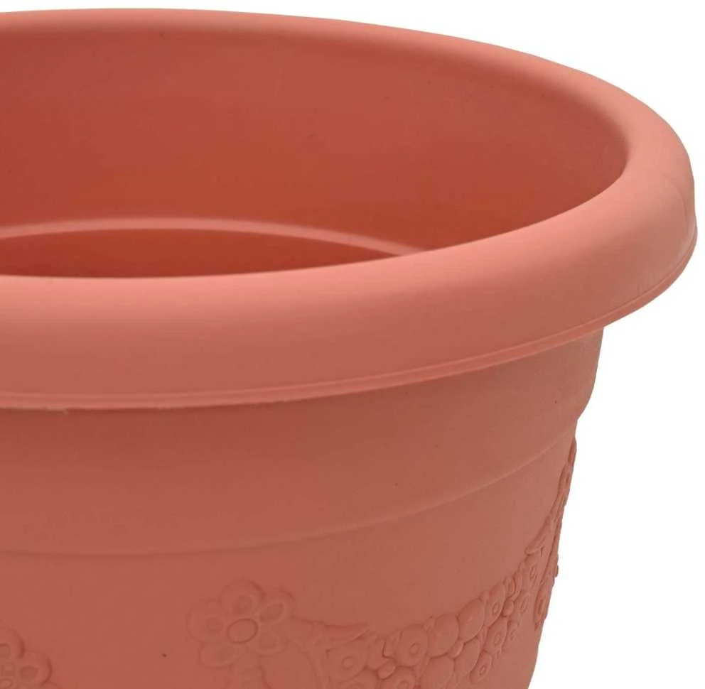 Augalų vazonai 6 pcs Raudona plyta Ø 26 x 21.5 cm Plastmasė