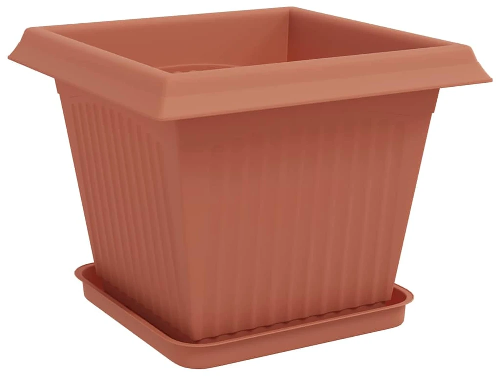 Augalų vazonai 6 vnt. Raudona plyta Plastmasė