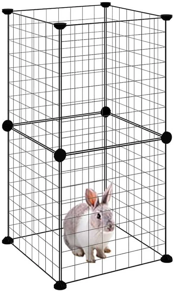 Augintinių narvas, 8 segmentai, juodas, 35x35cm, plienas