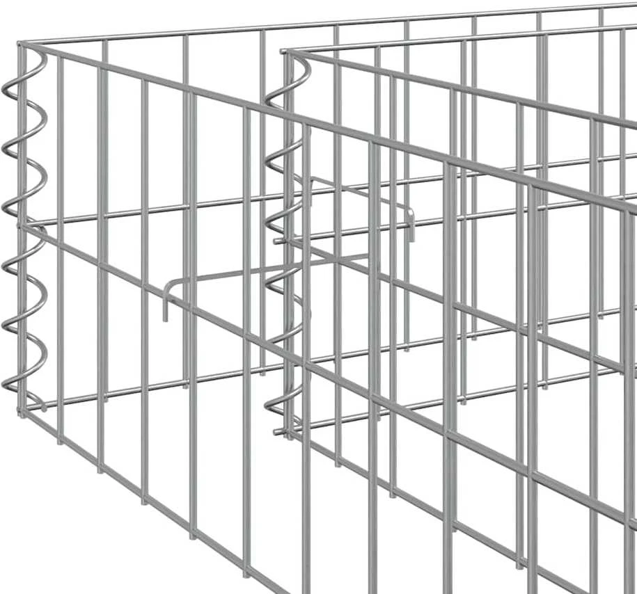 Aukštas gabiono lovelis, 400x100x20cm, galvanizuotas plienas