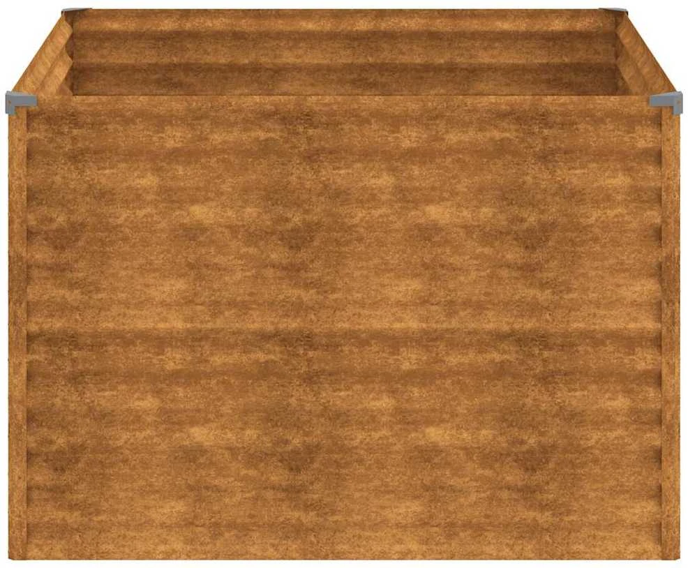 Aukštas sodo lovelis, 100x100x69cm, Corten plienas