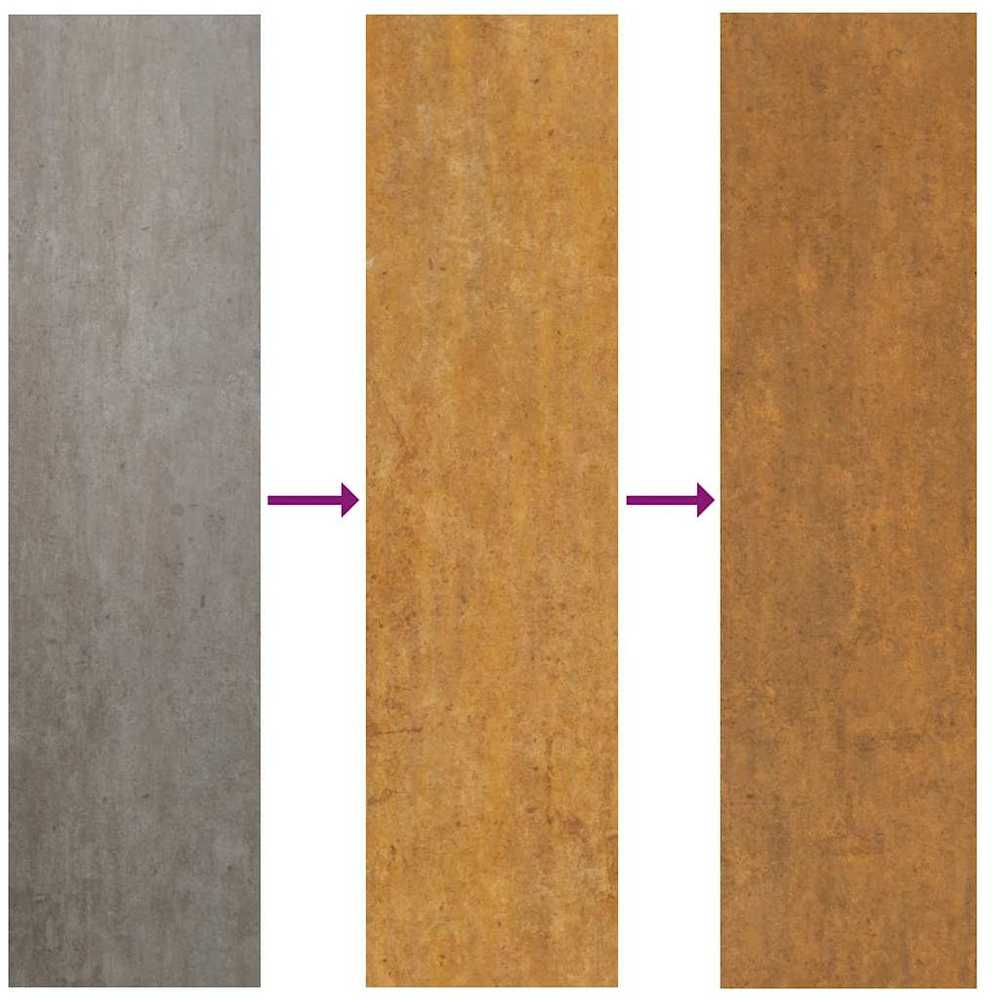 Aukštas sodo lovelis, 386x100x69cm, Corten plienas