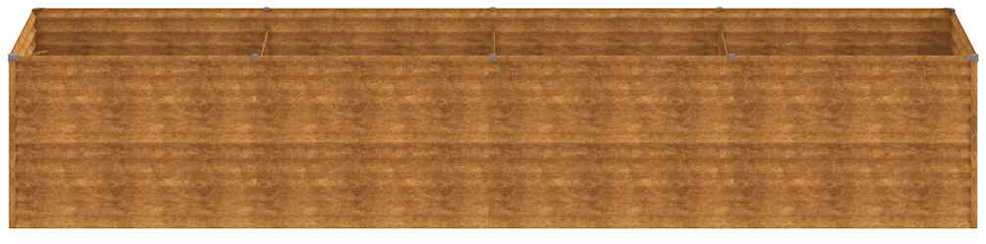 Aukštas sodo lovelis, 386x100x69cm, Corten plienas