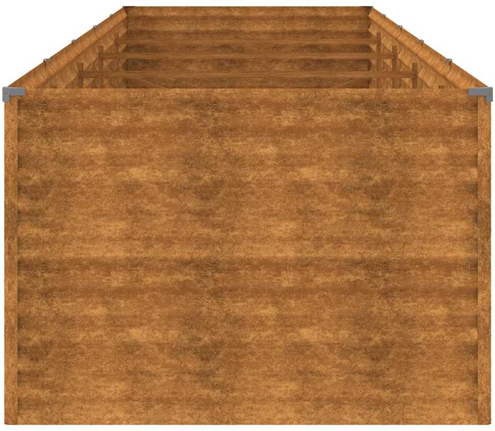 Aukštas sodo lovelis, 479x100x69cm, Corten plienas
