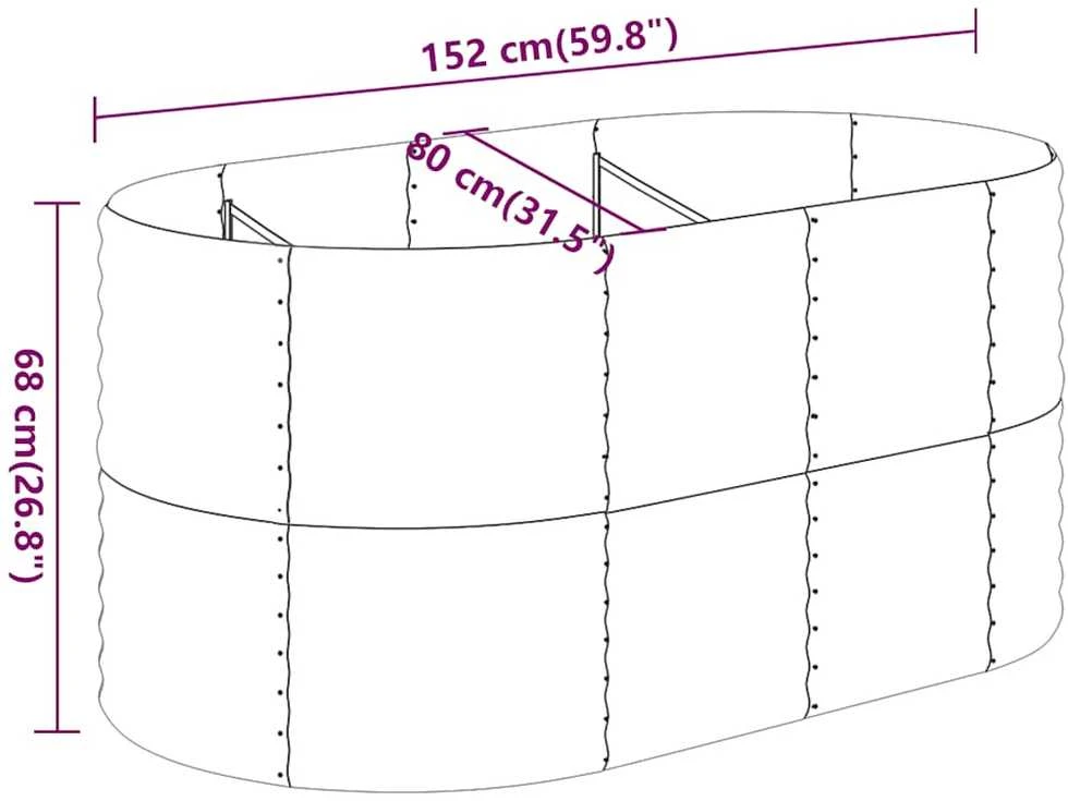 Aukštas sodo lovelis, antracito, 152x80x68cm, plienas