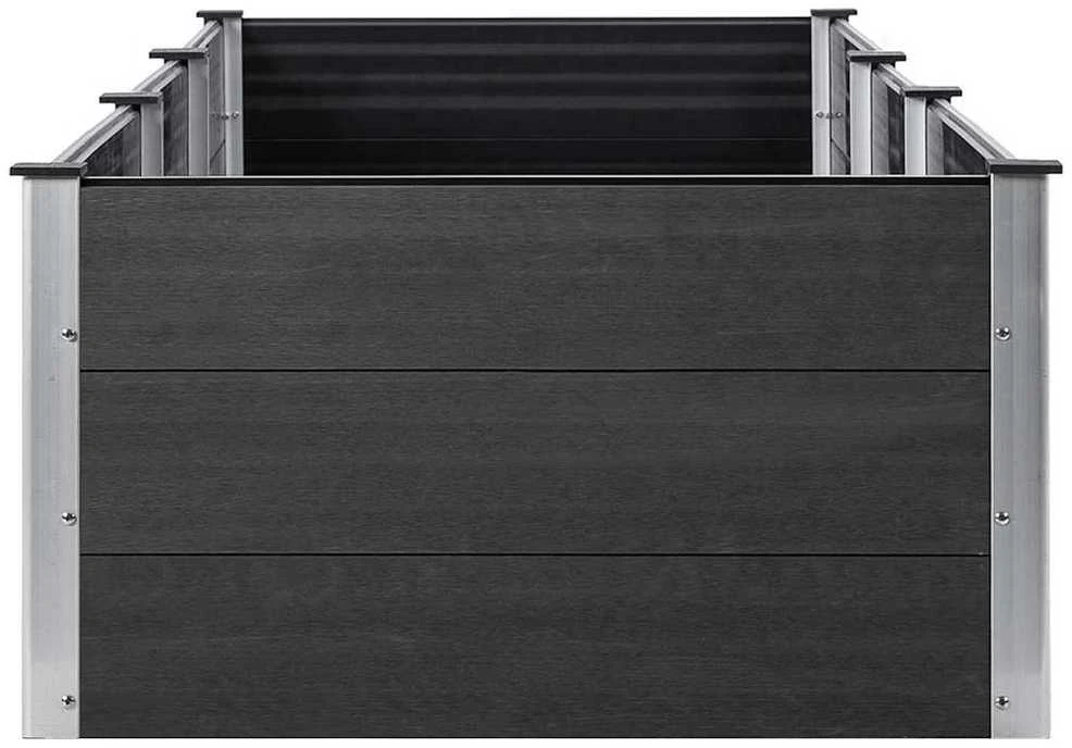 Aukštas sodo lovelis, pilkos spalvos, 300x100x54cm, WPC