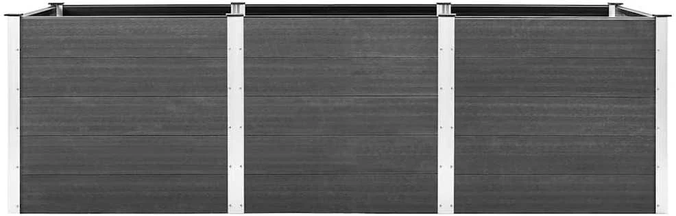 Aukštas sodo lovelis, pilkos spalvos, 300x100x91cm, WPC