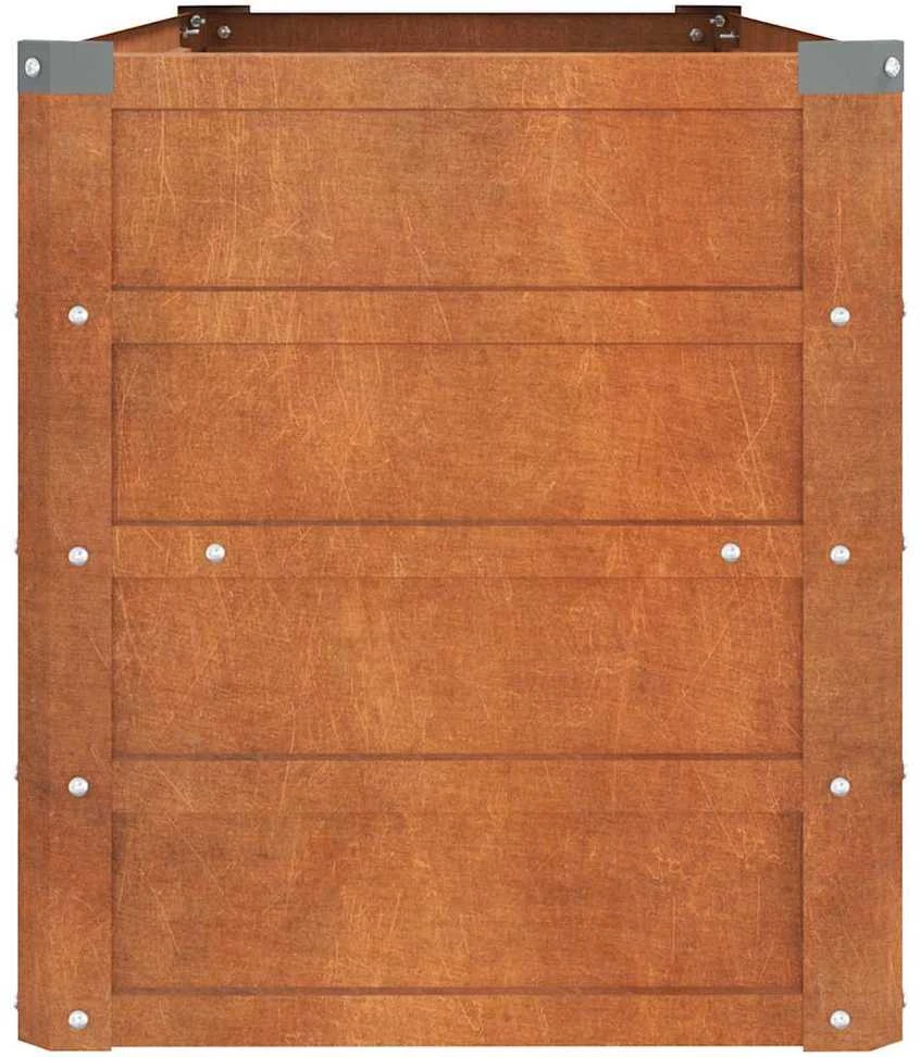 Aukštas sodo lovelis, rūdžių, 100x40x45cm, Corten plienas