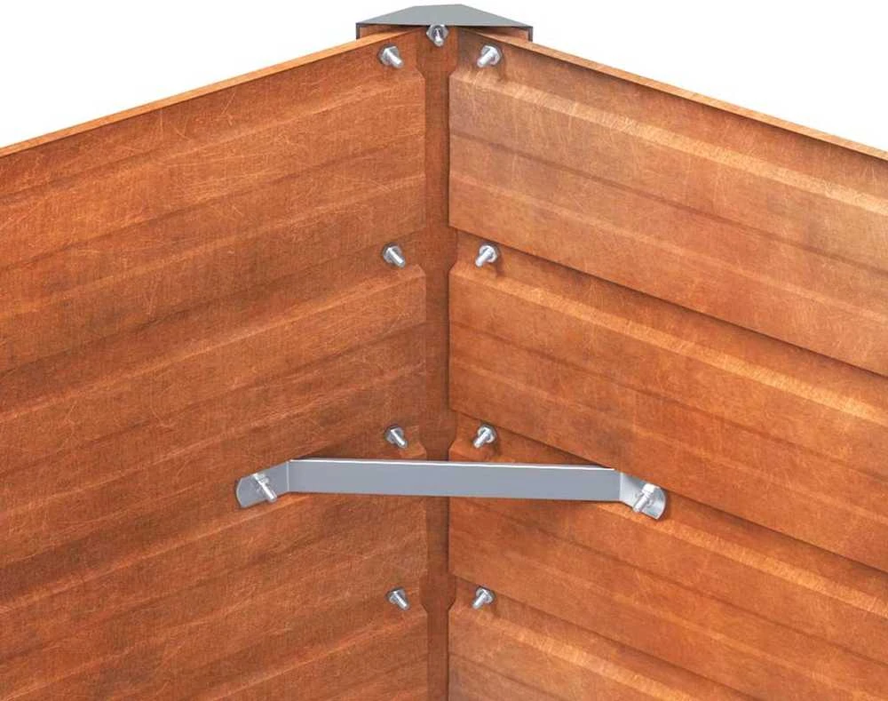 Aukštas sodo lovelis, rūdžių, 100x40x45cm, Corten plienas