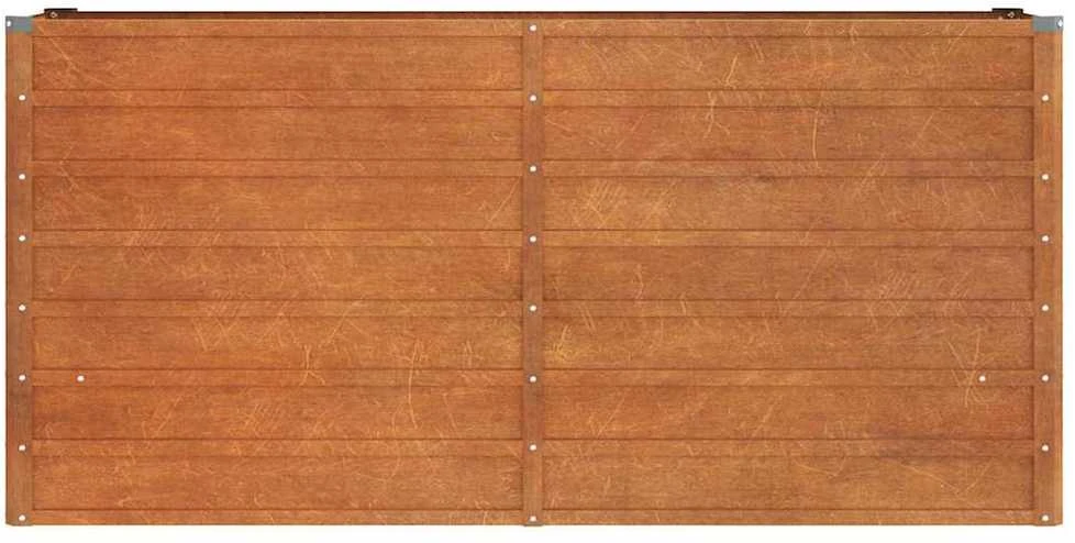 Aukštas sodo lovelis, rūdžių, 160x40x77cm, Corten plienas