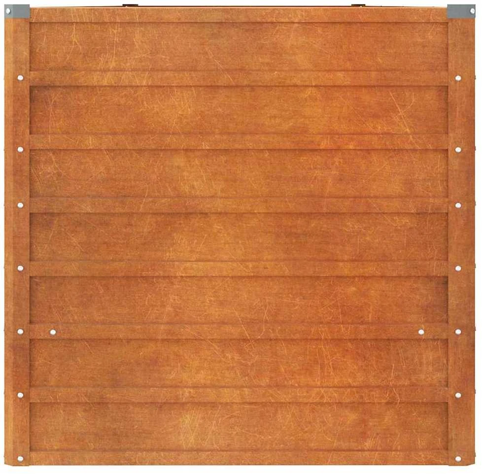 Aukštas sodo lovelis, rūdžių, 400x80x77cm, Corten plienas