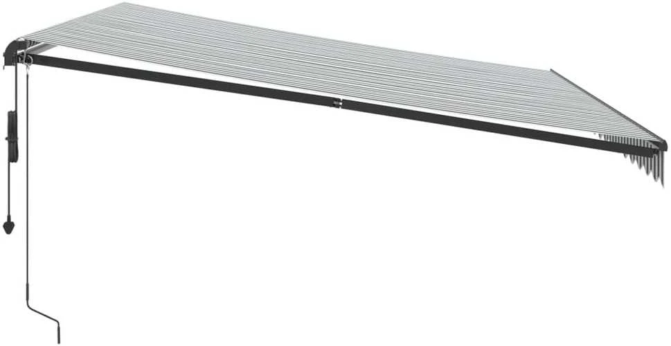Automatinė ištraukiama markizė, antracito ir balta, 450x350cm