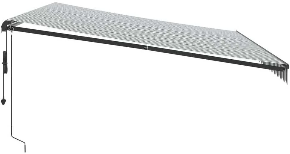 Automatinė ištraukiama markizė, antracito ir balta, 500x350cm