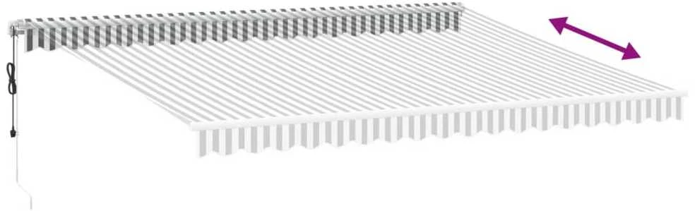 Automatinė ištraukiama markizė, antracito ir balta, 450x350cm