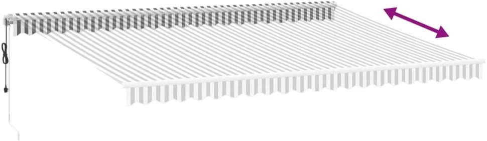 Automatinė ištraukiama markizė, antracito ir balta, 500x350cm