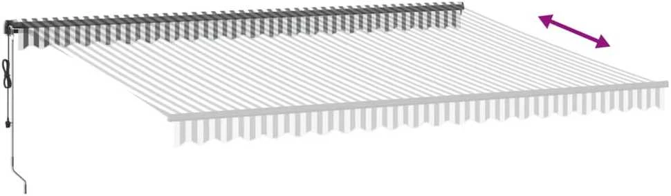 Automatinė ištraukiama markizė, antracito ir balta, 500x350cm