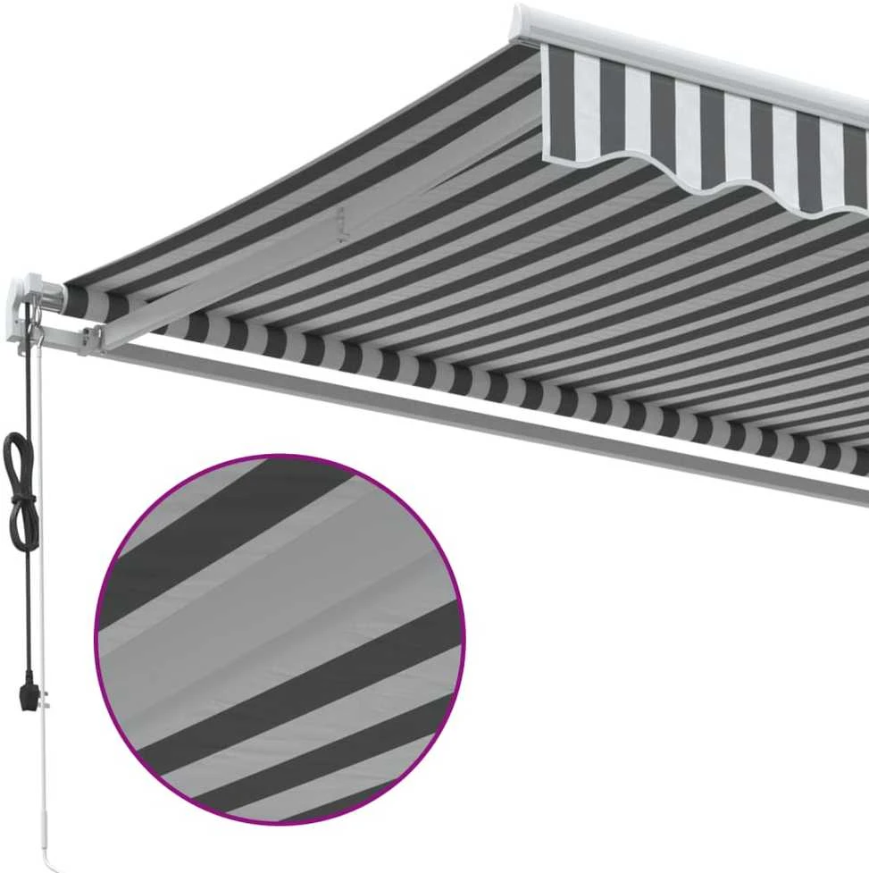 Automatinė ištraukiama markizė, antracito ir balta, 450x350cm