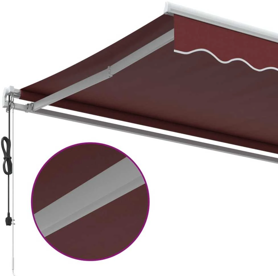 Automatinė ištraukiama markizė, bordo spalvos, 400x350cm