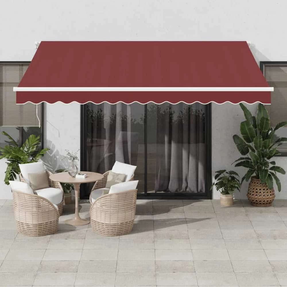 Automatinė ištraukiama markizė, bordo spalvos, 400x350cm
