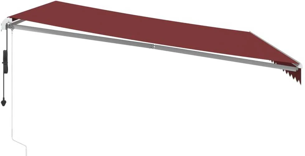 Automatinė ištraukiama markizė, bordo spalvos, 450x350cm
