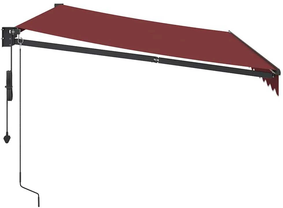 Automatinė ištraukiama markizė, bordo spalvos, 350x250cm