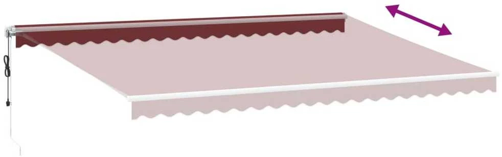 Automatinė ištraukiama markizė, bordo spalvos, 500x350cm