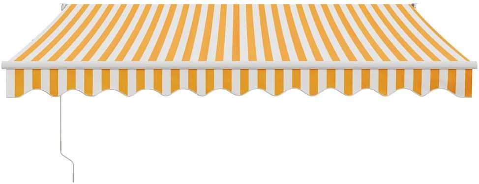 Automatinė ištraukiama markizė, geltona ir balta, 3x2,5m