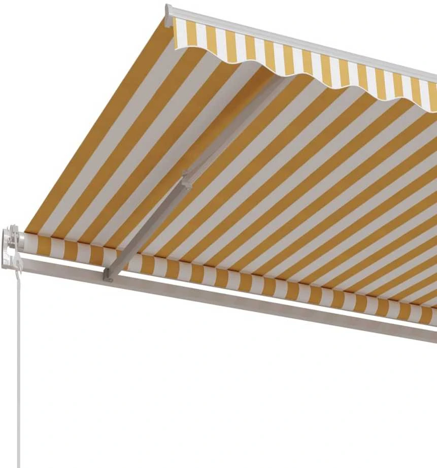Automatinė ištraukiama markizė, geltona ir balta, 450x350cm
