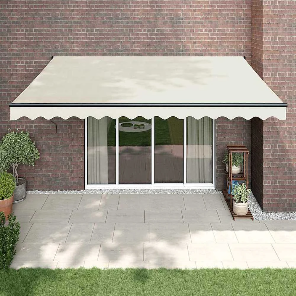 Automatinė ištraukiama markizė, kreminės spalvos, 4x3m