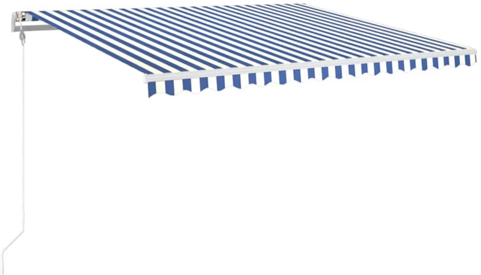 Automatinė ištraukiama markizė, mėlyna ir balta, 450x350cm