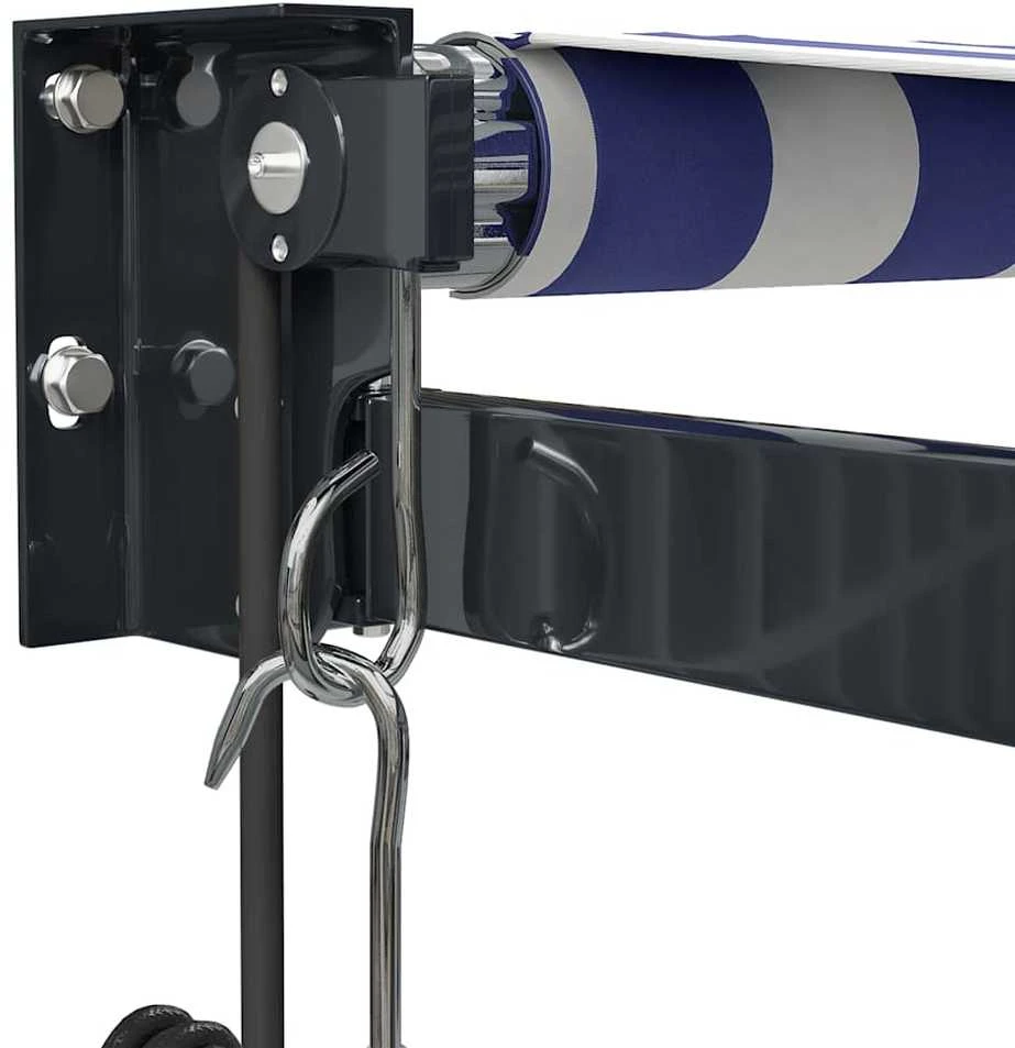 Automatinė ištraukiama markizė, mėlyna ir balta, 4x3m