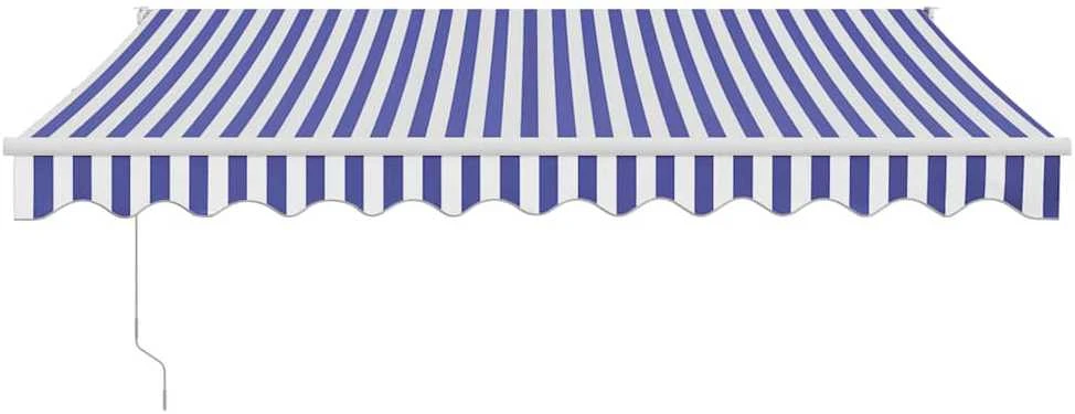 Automatinė ištraukiama markizė, mėlyna ir balta, 3x2,5m