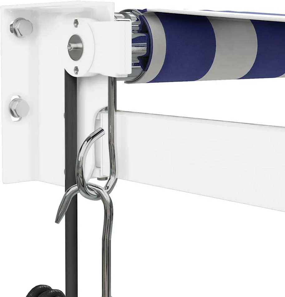 Automatinė ištraukiama markizė, mėlyna ir balta, 3x2,5m