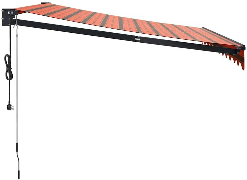 Automatinė ištraukiama markizė, oranžinė ir ruda, 3x2,5m