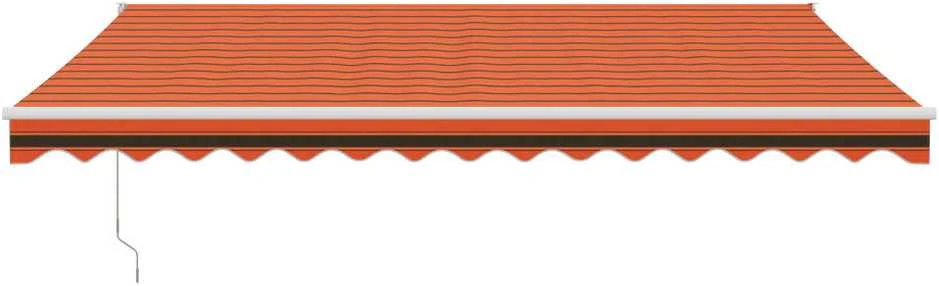 Automatinė ištraukiama markizė, oranžinė ir ruda, 4x3m