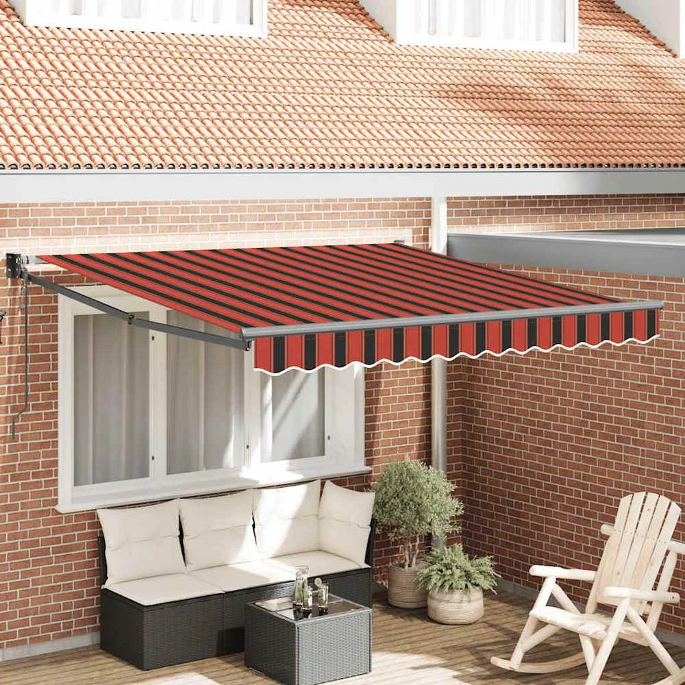 Automatinė ištraukiama markizė, oranžinė ir ruda, 3x2,5m